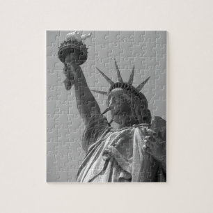 Black & White Statue of Liberty New York City Jigsaw Puzzle