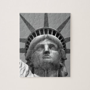 Black & White Statue of Liberty New York Jigsaw Puzzle
