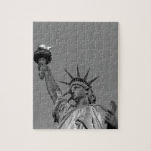 Black & White Statue of Liberty New York Jigsaw Puzzle