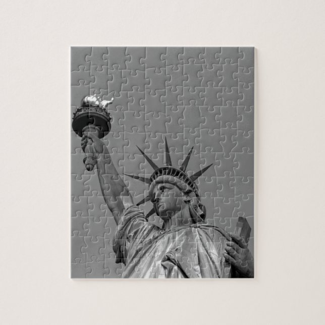 Black & White Statue of Liberty New York Jigsaw Puzzle (Vertical)