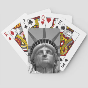 Black & White Statue of Liberty New York Playing Cards