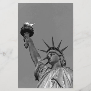Black & White Statue of Liberty New York Stationery