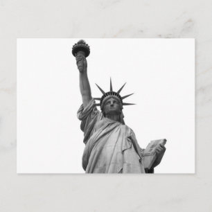 Black & White Statue of Liberty Postcard