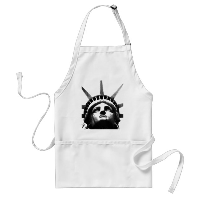 Black & White Statue of Liberty Standard Apron (Front)