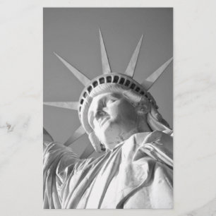 Black White Statue of Liberty Stationery