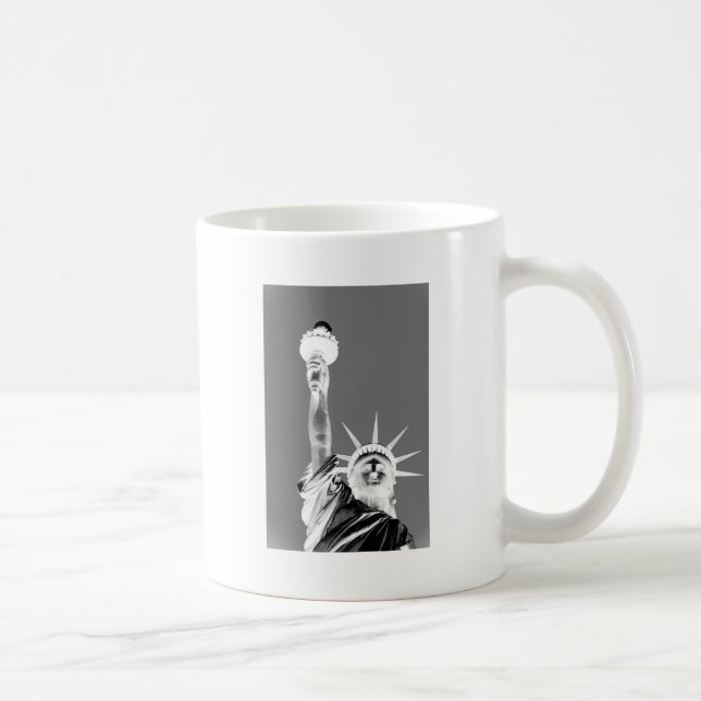 Black & White Statueof Liberty New York City Coffee Mug (Right)