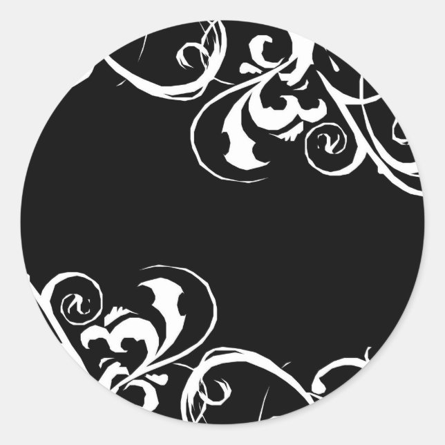 Black & White Sticker (Front)