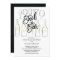 Black White Stock the Bar Couples Shower Invite