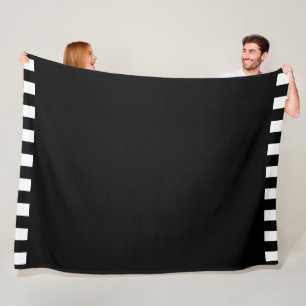 Black White Stripe 20 Photo Collage Family Fleece