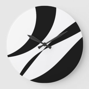 Black White Stripe Design  Square Wall Clock