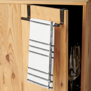 Black & White Stripe Kitchen Hand Towel