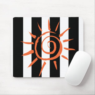 Black White Stripe Star Mouse Pad! Mouse Pad