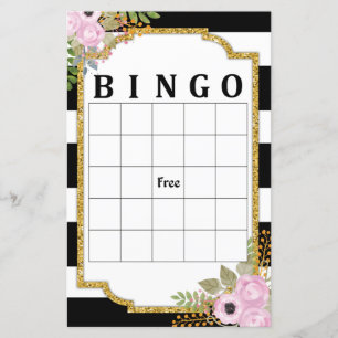 Black White Striped bingo game