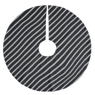 Black & White Striped - Christmas Tree Skirt