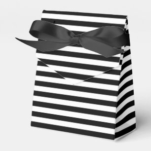 Black & White Striped Favour box