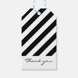 Black & white striped gift tags