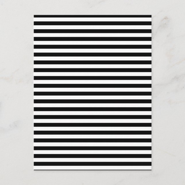 Black & white striped postcard (Front)