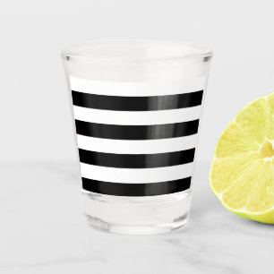 Black & White Striped Shot Glass
