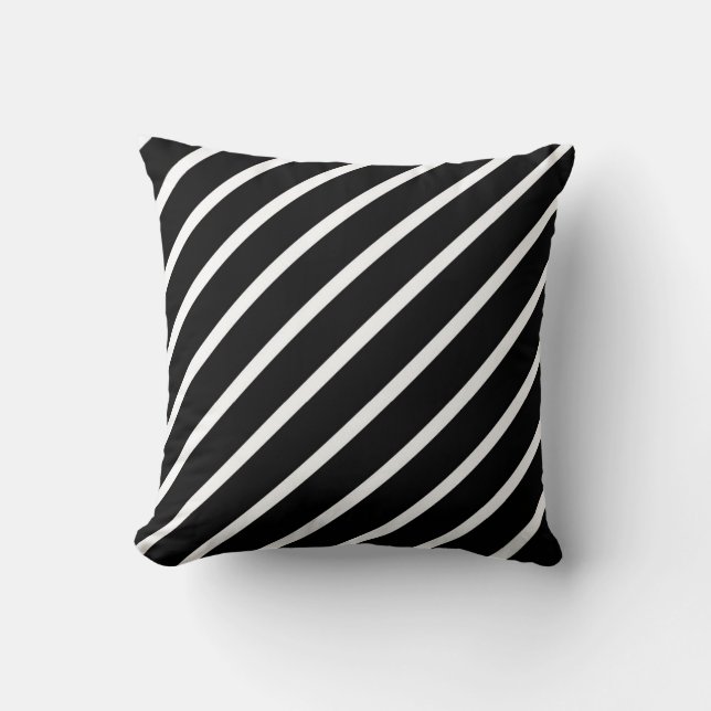 Black white striped - Turn pillow (Front)