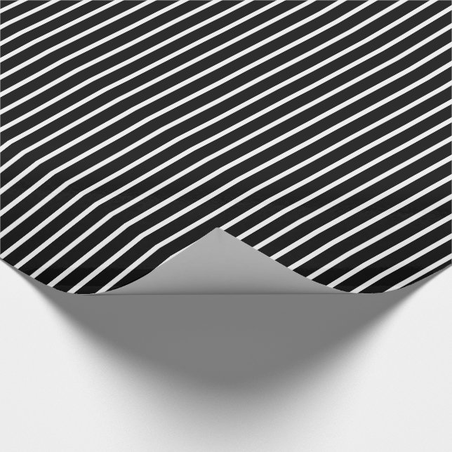 Black-White Stripes-2-GIFT WRAPPING PAPER (Corner)