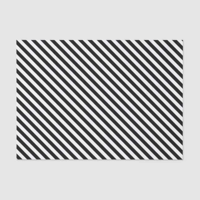 Black-White Stripes-9-TISSUE WRAPPING PAPER (Front)
