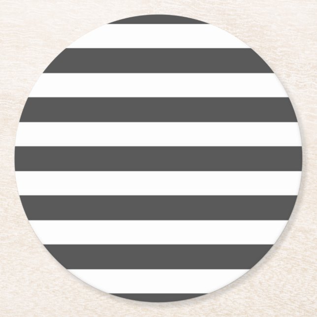 Black/White stripes coaster set (Front)