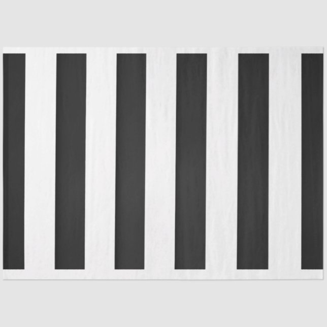 Black & White Stripes Decoupage Paper (Front)