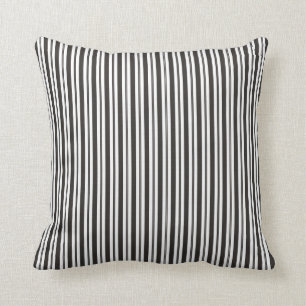 Black White Stripes Farmhouse Modern Pattern 03 Cushion