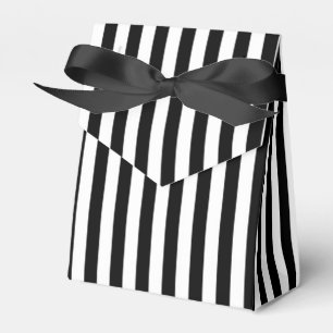 Black White Stripes Favour Box