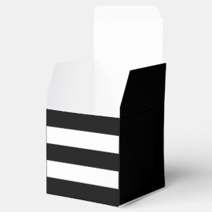 Black White Stripes Favour Box
