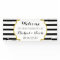 Black White Stripes Gold Wedding Welcome Sign