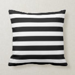 Black & White Stripes Modern Chic Cushion<br><div class="desc">Custom Pillow.</div>