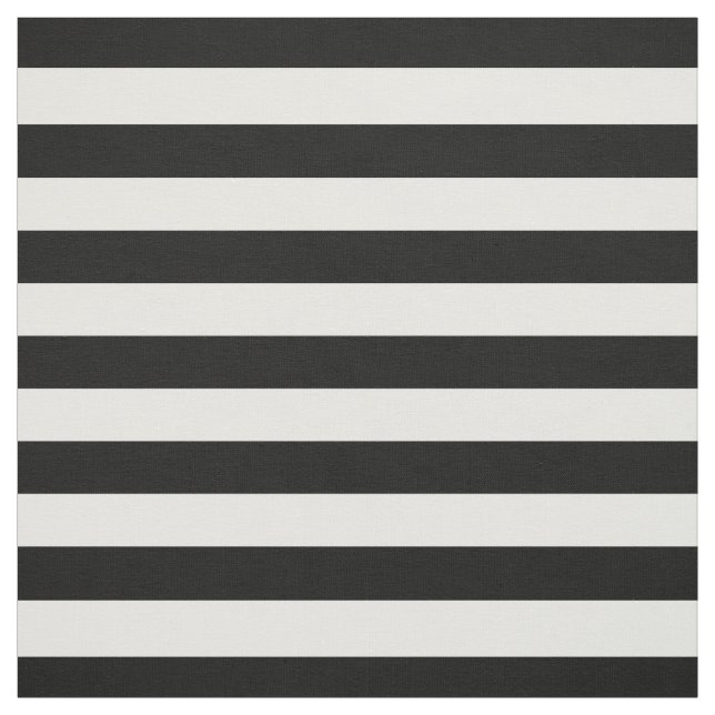 Black White Stripes Modern Pattern Chic Trendy Fabric (Swatch)