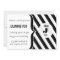 Black & White Stripes Monogram Graduation Invite