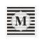 Black & White Stripes Monogram Napkins