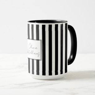 Black White Stripes Mug