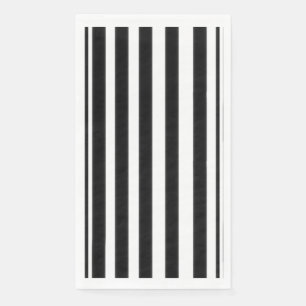 Black White Stripes Napkin