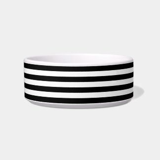 Black White Stripes Pattern {pick your colour} Bowl