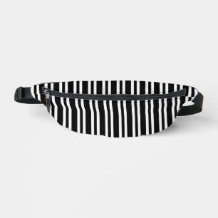 Black White Stripes Seamless Pattern Bum Bags