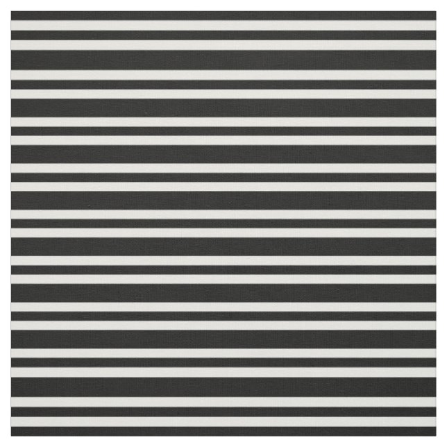 Black White Stripes Seamless Pattern Fabric (Swatch)