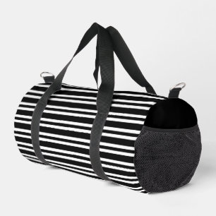 Black White Stripes Seamless Pattern Small Duffle Bag