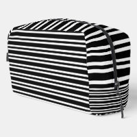 Black White Stripes Seamless Pattern Toiletry Bag