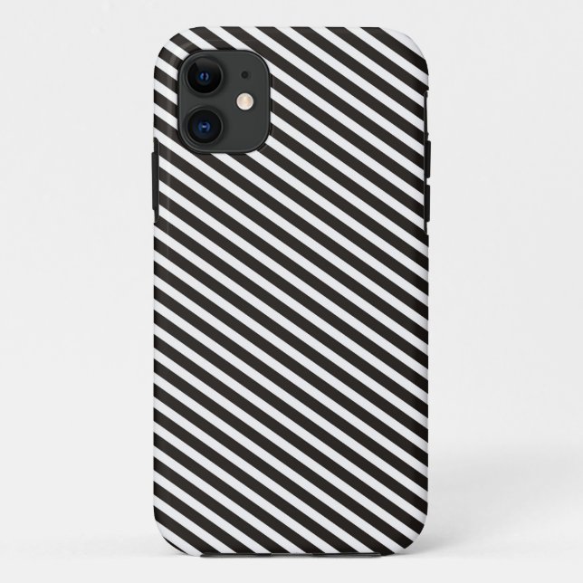 Black & White Stripes - thin Case-Mate iPhone Case (Back)