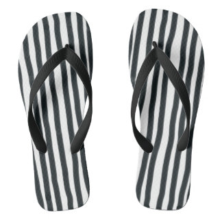 Black & White Stripes Vertical Thongs