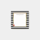 Black & white stripes watercol roses monogram name