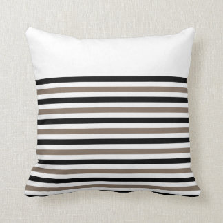Black White Stripes with CUSTOMIZABLE ACCENT Cushion