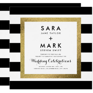 black and white wedding invitations