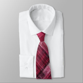 Black, white strokes and stripes on burgundy. tie