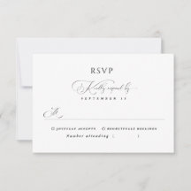 Black & White Stylish Minimal Calligraphy Wedding