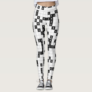 black white sudoku leggings